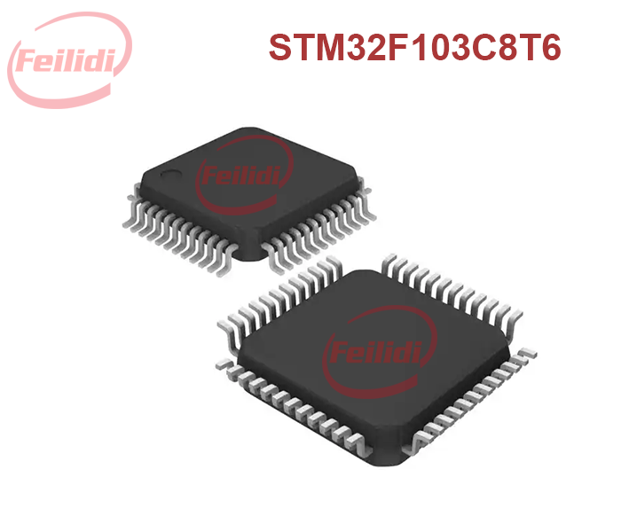 Микроконтроллер ARM Cortex-M3 STM32 F1 32-разрядный 72 МГц 64 КБ FLASH LQFP48 STM32F103C8T6